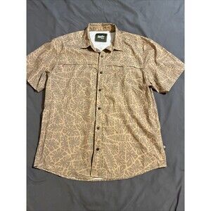 Howler Brothers Tidepool Tech Shirt XL Covert Green Button Up Tropical Fishing